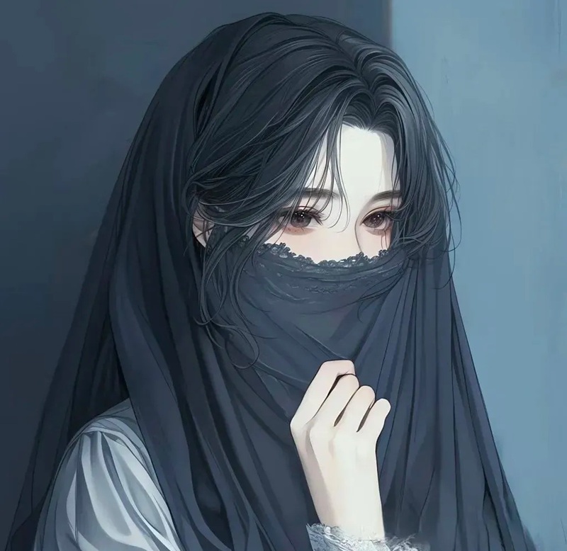 avatar nữ ngầu che mặt anime 27