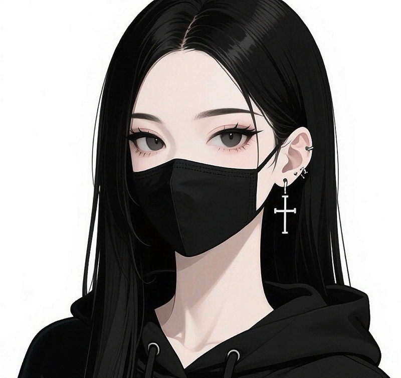 avatar nữ ngầu che mặt anime 30