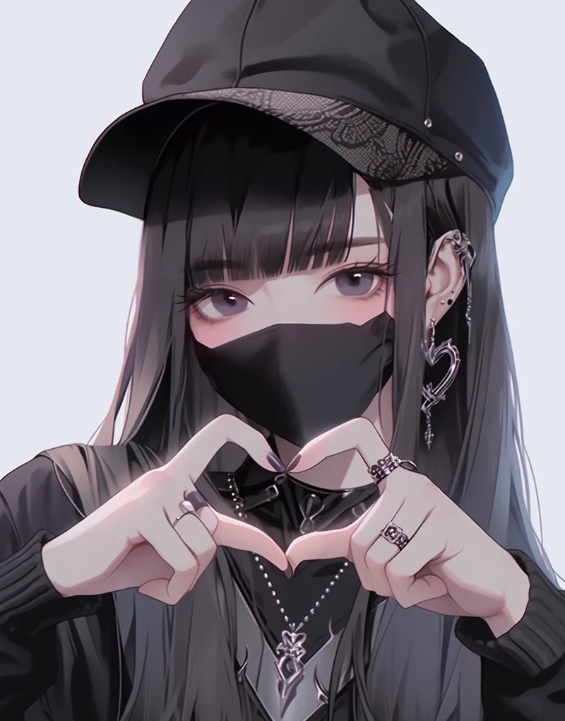 avatar nữ ngầu che mặt anime 34