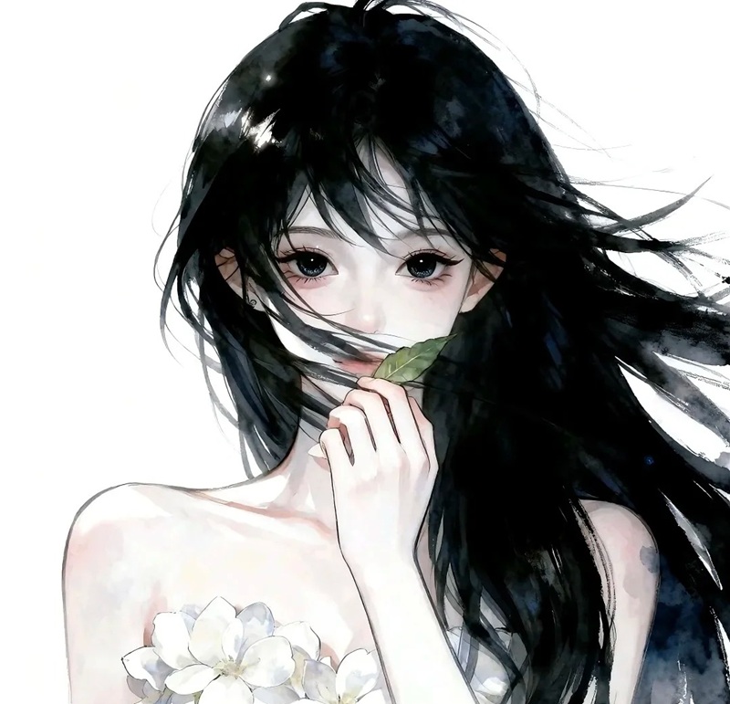 avatar nữ ngầu che mặt anime 6