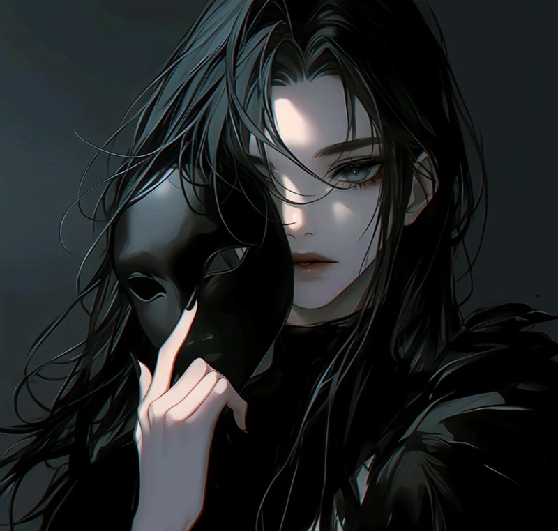 avatar nữ ngầu che mặt anime 8