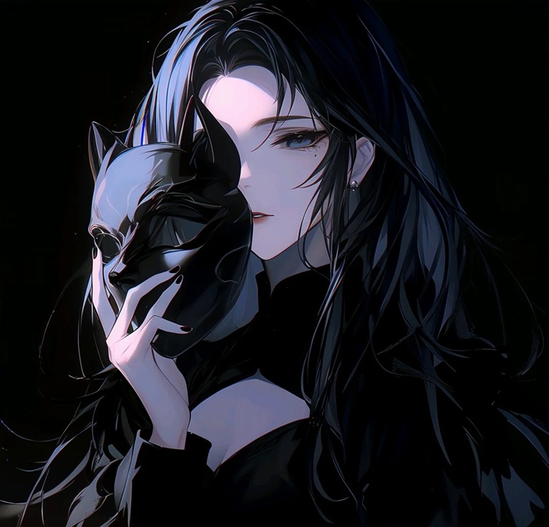 avatar nữ ngầu che mặt anime 9