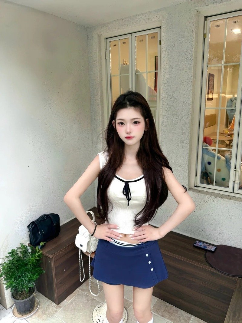 gái xinh mặc váy siêu ngắn 10