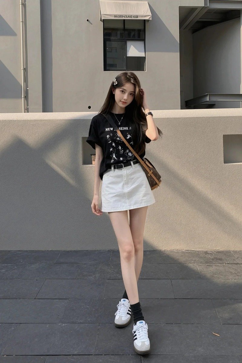 gái xinh mặc váy siêu ngắn 12