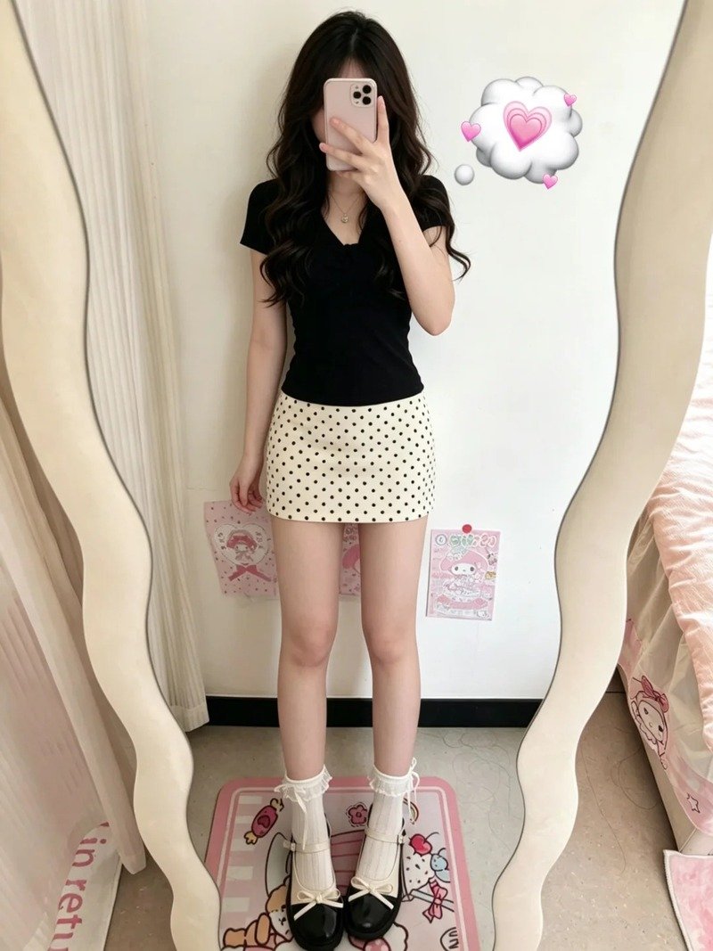 gái xinh mặc váy siêu ngắn 27