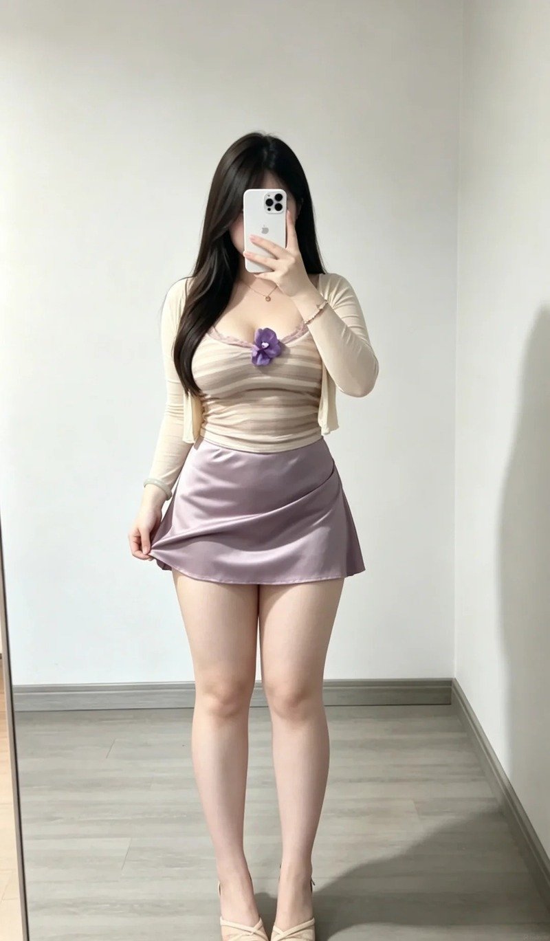 gái xinh mặc váy siêu ngắn 3
