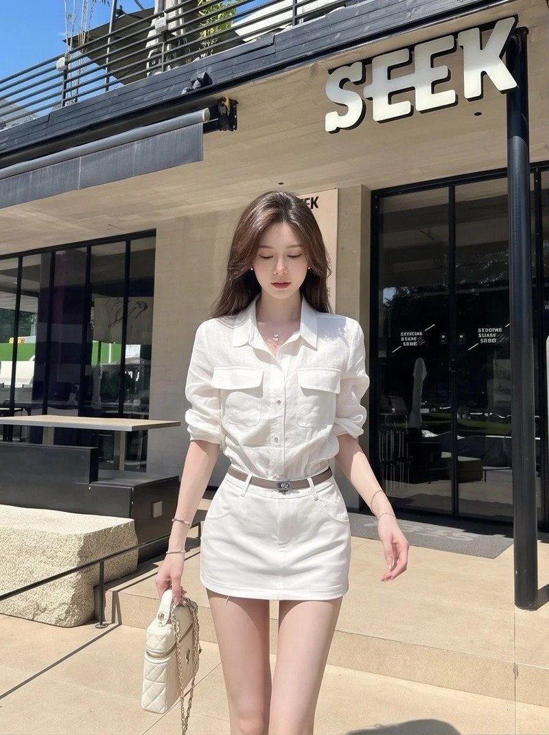 gái xinh trung quốc mặc váy ngắn 9