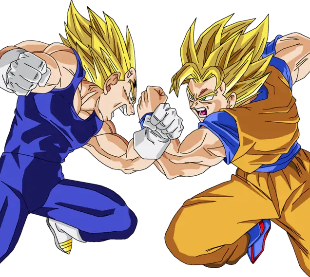 Vegeta đối đầu với Songoku